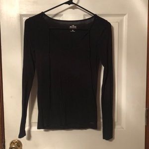 long sleeve tie Hollister top